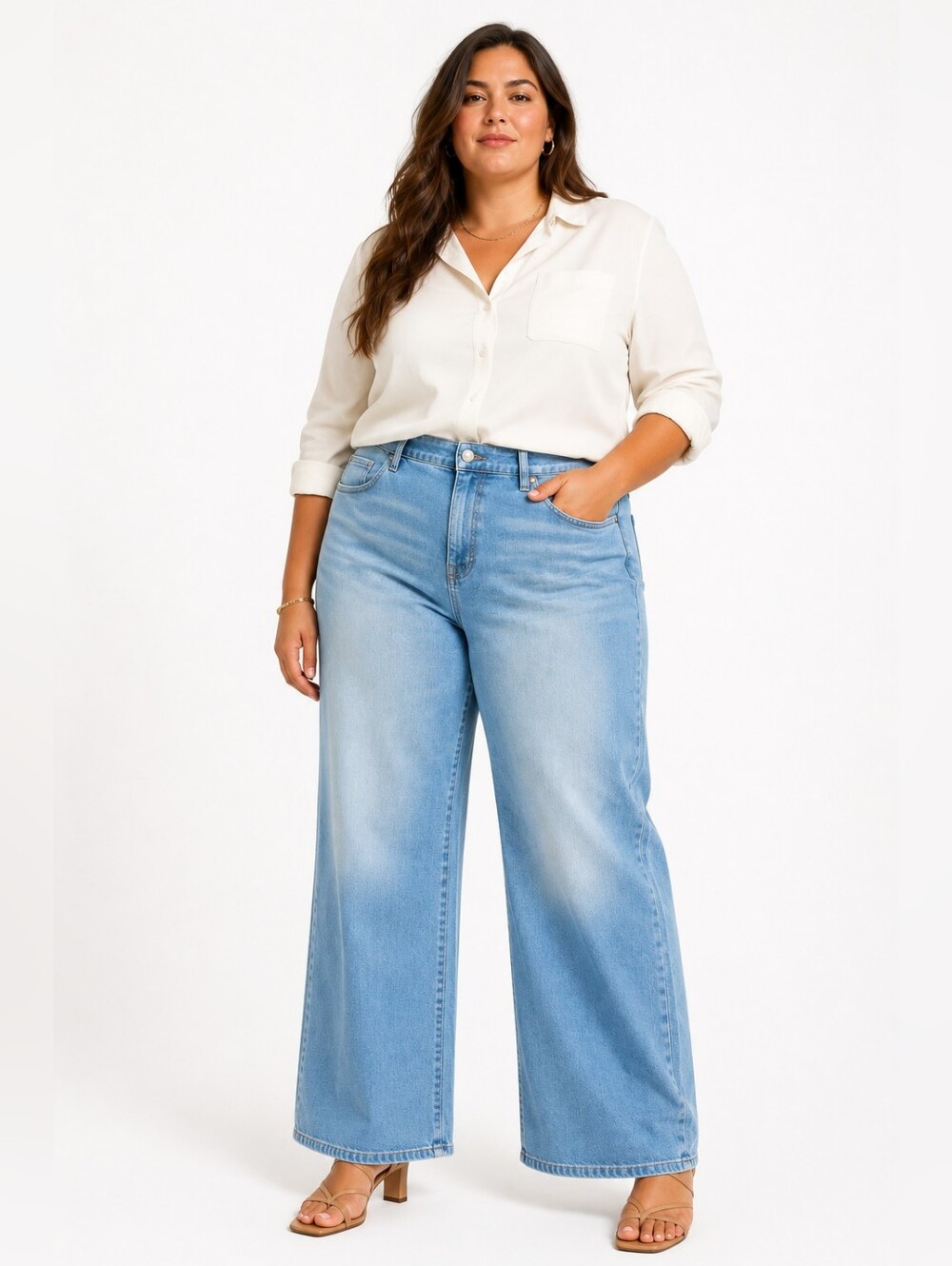 Torrid Perfect Wide Leg Vintage Stretch Jeans 18T Light Wash feel the fit